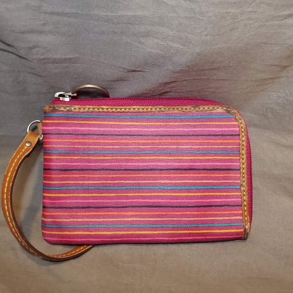 Fossil Key Per Keyper Multicolored Zip Wristlet Wallet Clutch SL4117 - See Pics - Picture 4 of 15